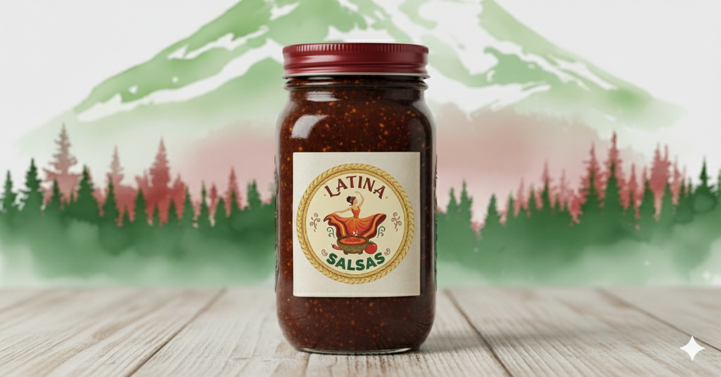 A mason jar of LatinaSalsas Salsa Macha